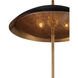 Domville 21 inch 7 watt Antique Brass/Black Table Lamp Portable Light