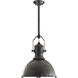 E. F. Chapman Country Industrial 1 Light 20 inch Bronze Pendant Ceiling Light