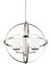 Alturas 3 Light 19 inch Brushed Nickel Chandelier Ceiling Light