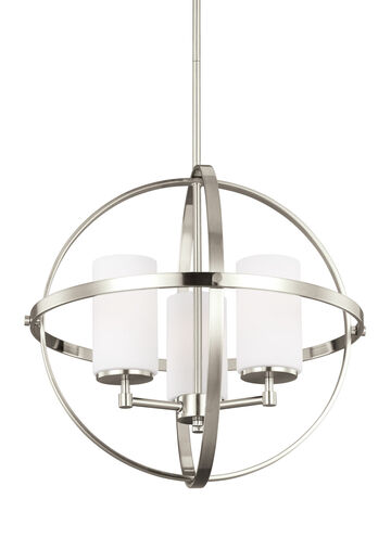 Alturas 3 Light 19 inch Brushed Nickel Chandelier Ceiling Light