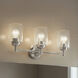 Winslow 3 Light 22 inch Brushed Nickel Wall Mt Bath 3 Arm Wall Light
