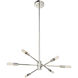 Lyrique 6 Light 21.75 inch Polished Nickel Chandelier Ceiling Light