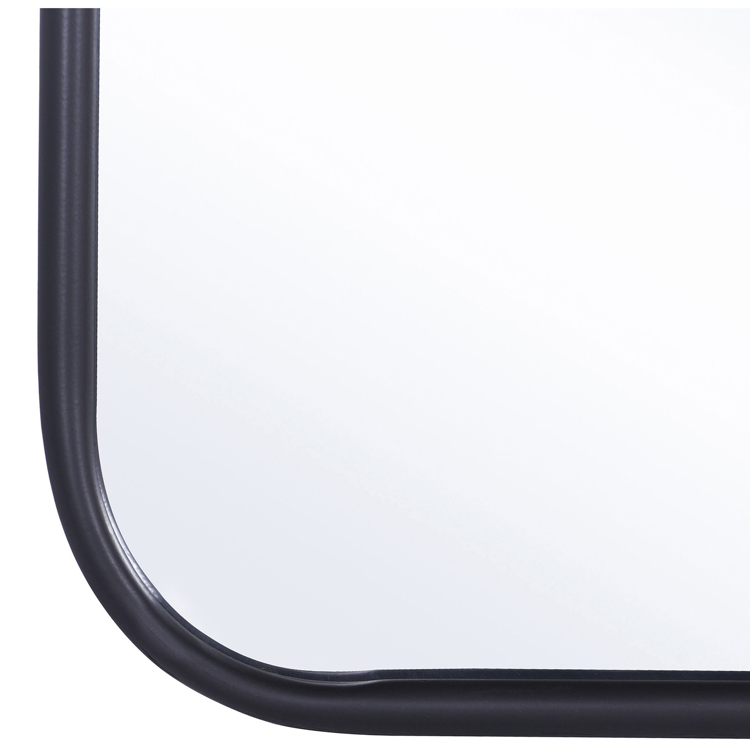 Gemma 32 X 32 inch Glossy Black Metal Finish Wall Mirror