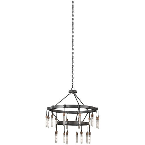 Stuyvesant 20 Light 36 inch Matte Gun Metal Chandelier Pendant Ceiling Light