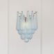 Ollie Bath Wall Light in Sand Glass Blue