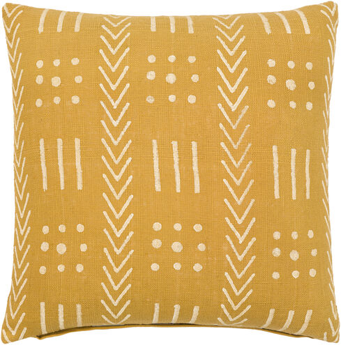 Malian 22 inch Mustard Pillow Kit in 22 x 22, Square