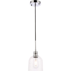 Gabe 1 Light 6 inch Chrome Pendant Ceiling Light