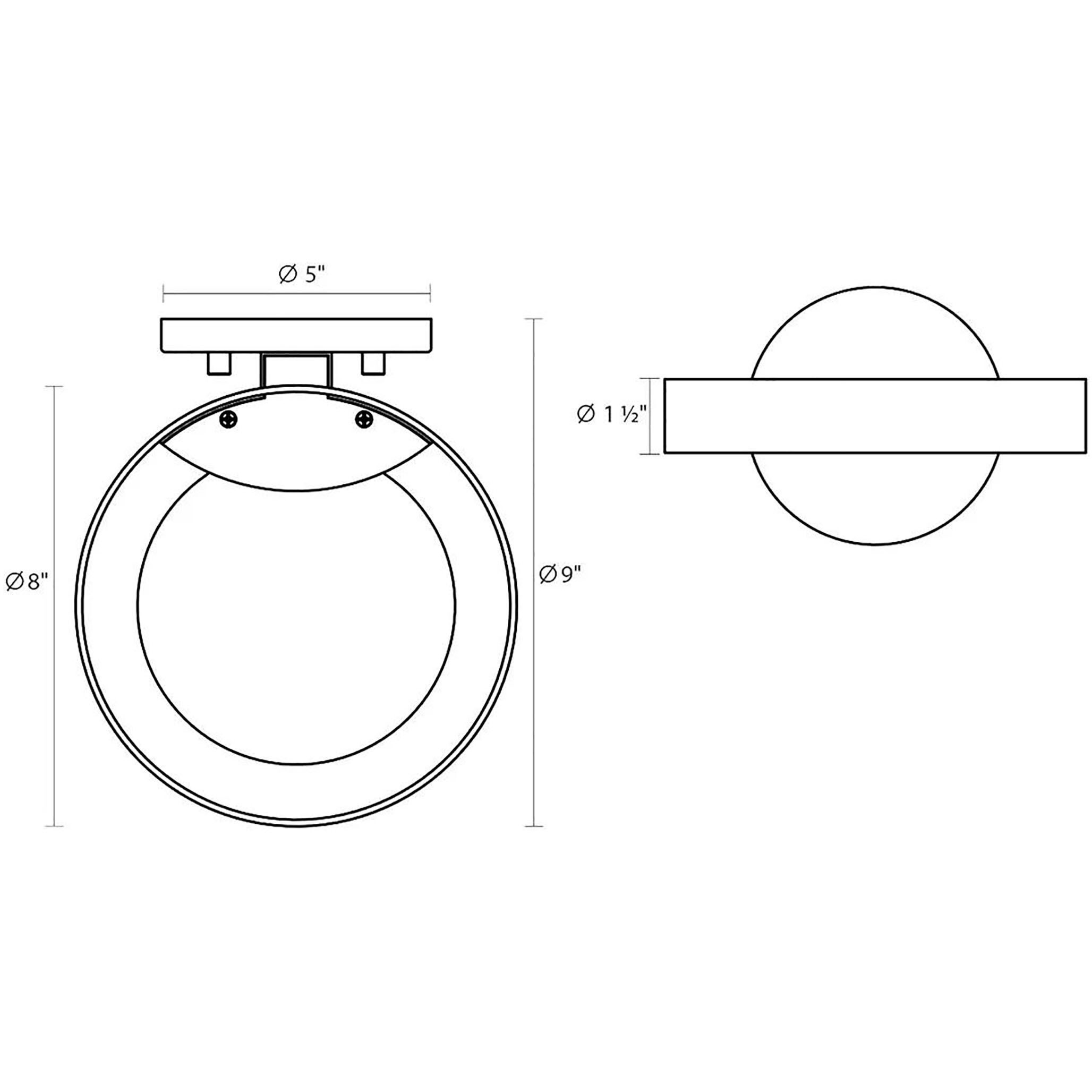 Light Guide Ring LED 8 inch Satin White Wall Sconce Wall Light