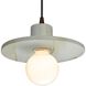 Radiance Collection 1 Light 8 inch Carrara Marble Pendant Ceiling Light in Black Cord, Dark Bronze