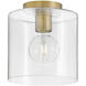 Pippa LED 8.5 inch Lacquered Brass Foyer Light Ceiling Light, Flush Mount