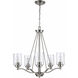 Mod Pod 5 Light 25 inch Brushed Nickel Chandelier Ceiling Light