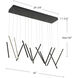 Chute LED 42 inch Black Linear Pendant Ceiling Light