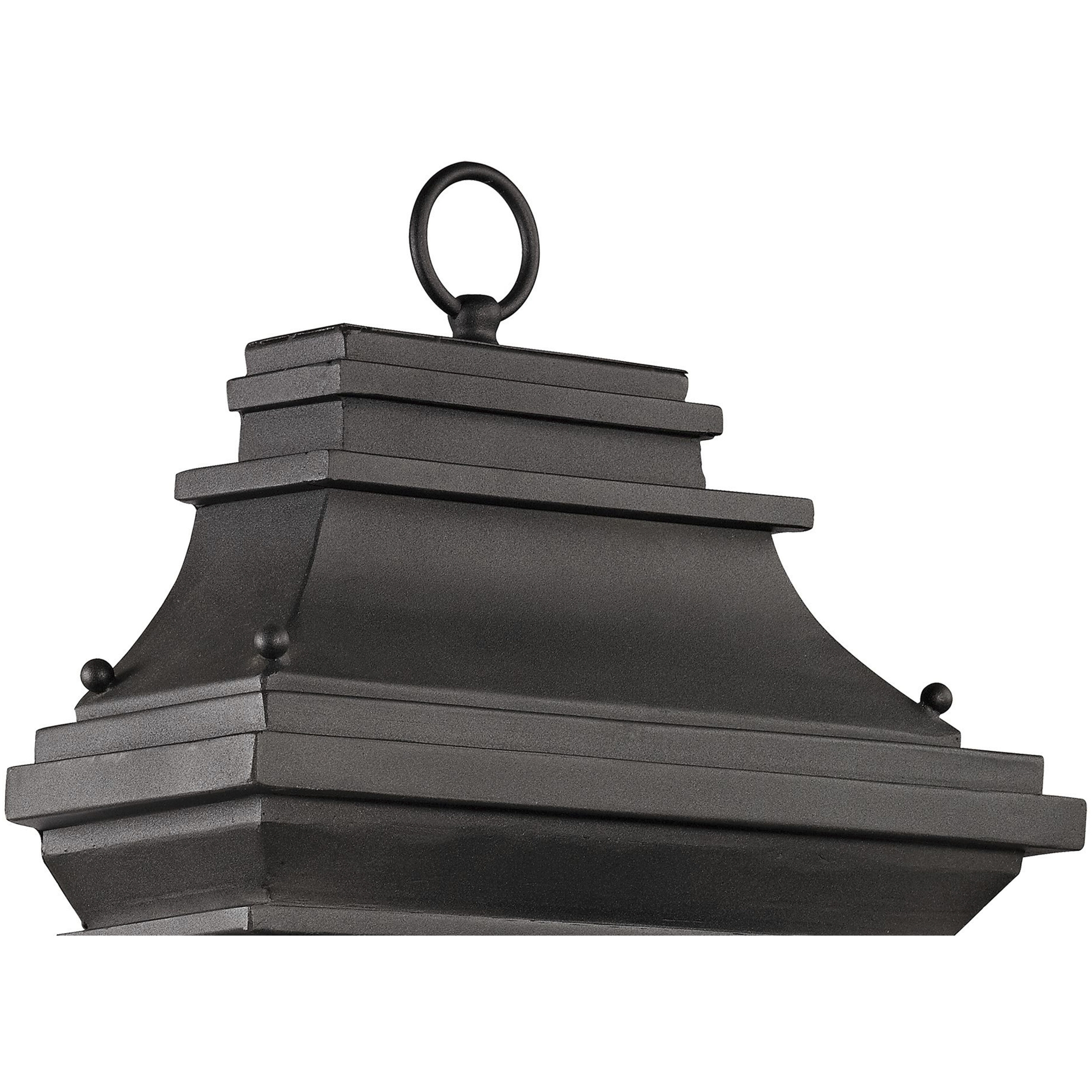 Forged Provincial 3 Light 22 inch Charcoal Outdoor Wall Sconce