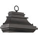 Forged Provincial 3 Light 22 inch Charcoal Outdoor Wall Sconce