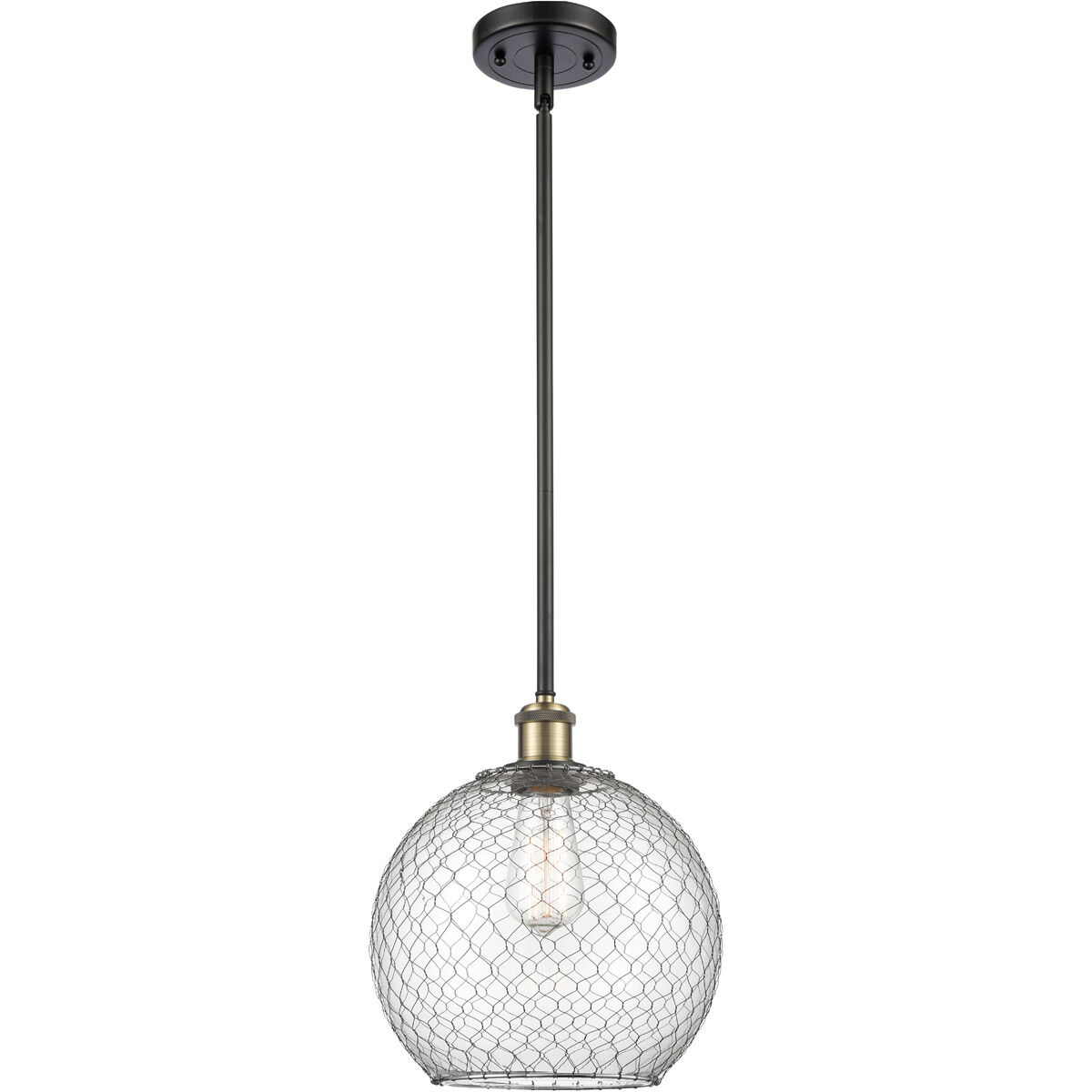 Large black wire pendant light on sale