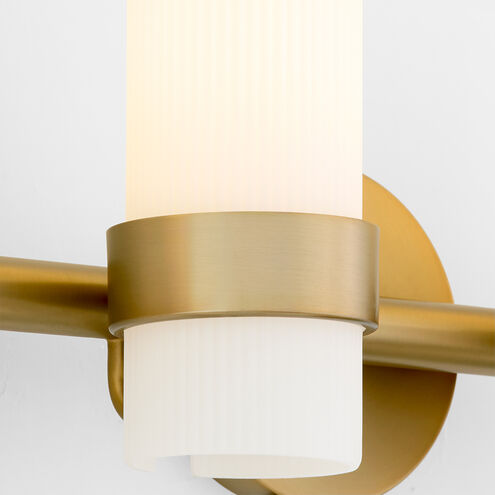 Sojourn 4 Light 32.75 inch Brushed Brass Vanity Light Wall Light