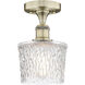 Niagra 1 Light 6.5 inch Antique Brass Semi-Flush Mount Ceiling Light