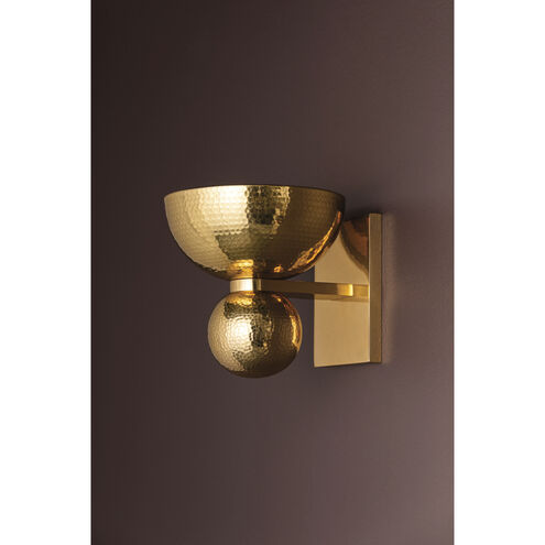 Catania 1 Light 7.75 inch Vintage Brass Wall Sconce Wall Light