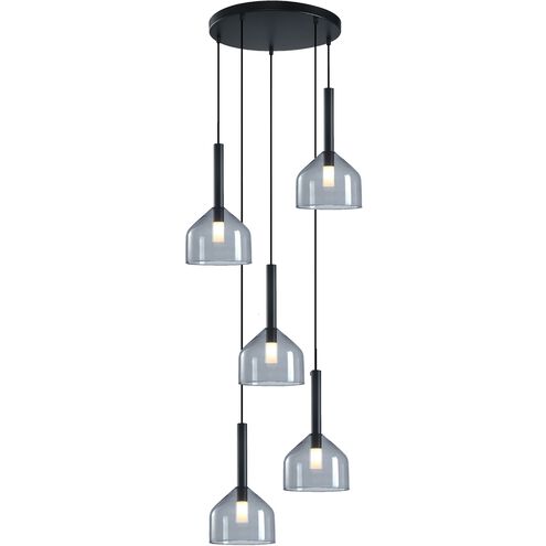 Kali LED 22 inch Black Chandelier Ceiling Light