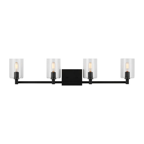 Fullton 35 inch Midnight Black Bath Vanity Wall Light