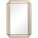 Amherst 37 X 24 inch Distressed Brushed Gold with Silver Highlights Wall Mirror