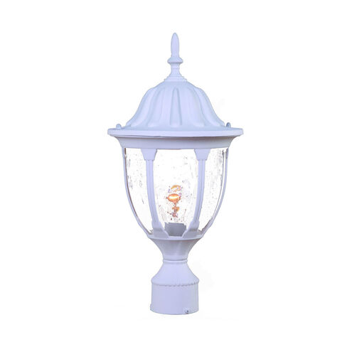 Suffolk 1-Light Textured White Outdoor Post-Mount Fixture Suffolk 1-Light Textured White Outdoor Post-Mount Fixture