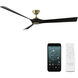 Torque 70 inch Soft Brass and Matte Black with Matte Black Blades Downrod Ceiling Fan in Soft Brass Matte Black