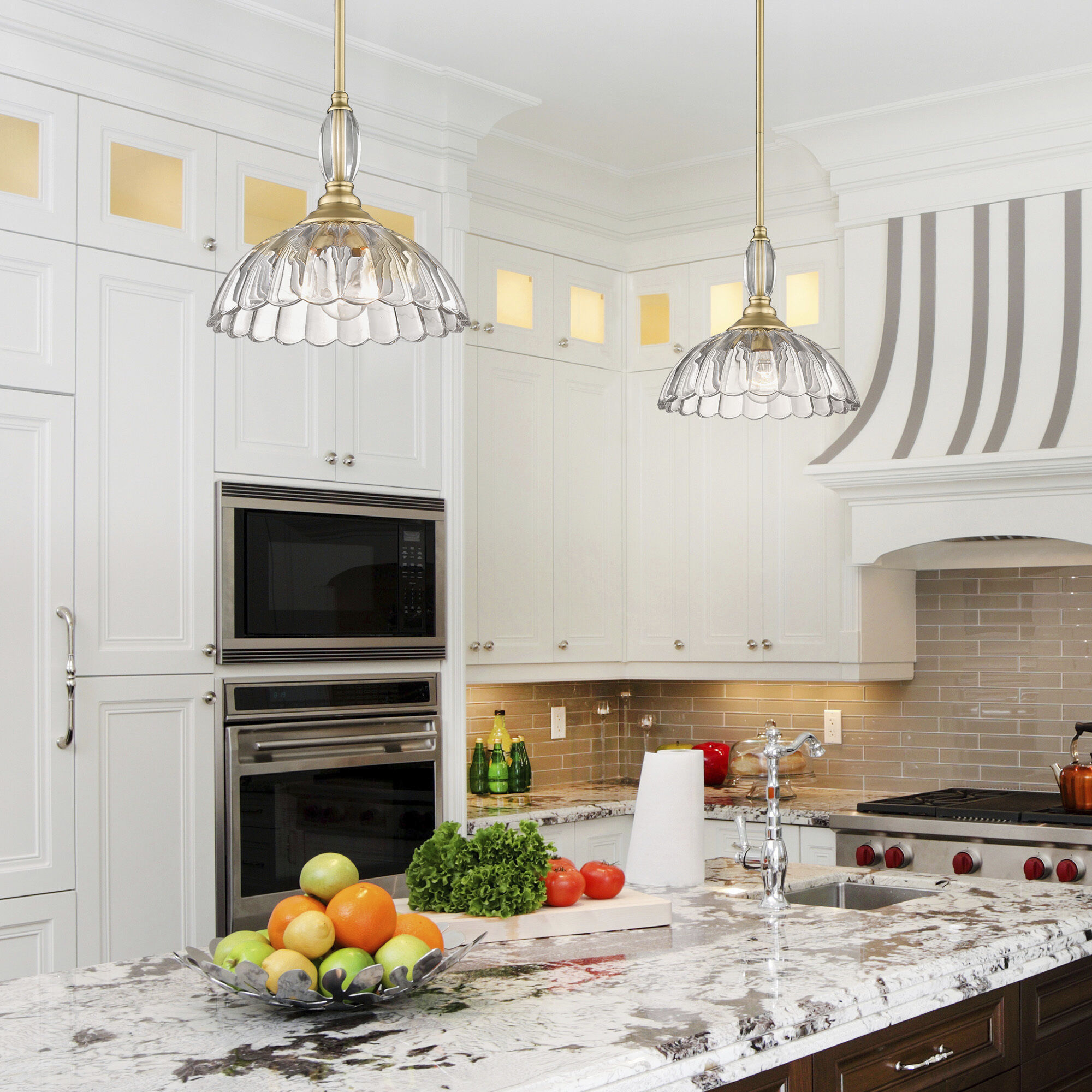 Audra 1 Light 11.75 inch Brushed Champagne Brass Pendant Ceiling Light