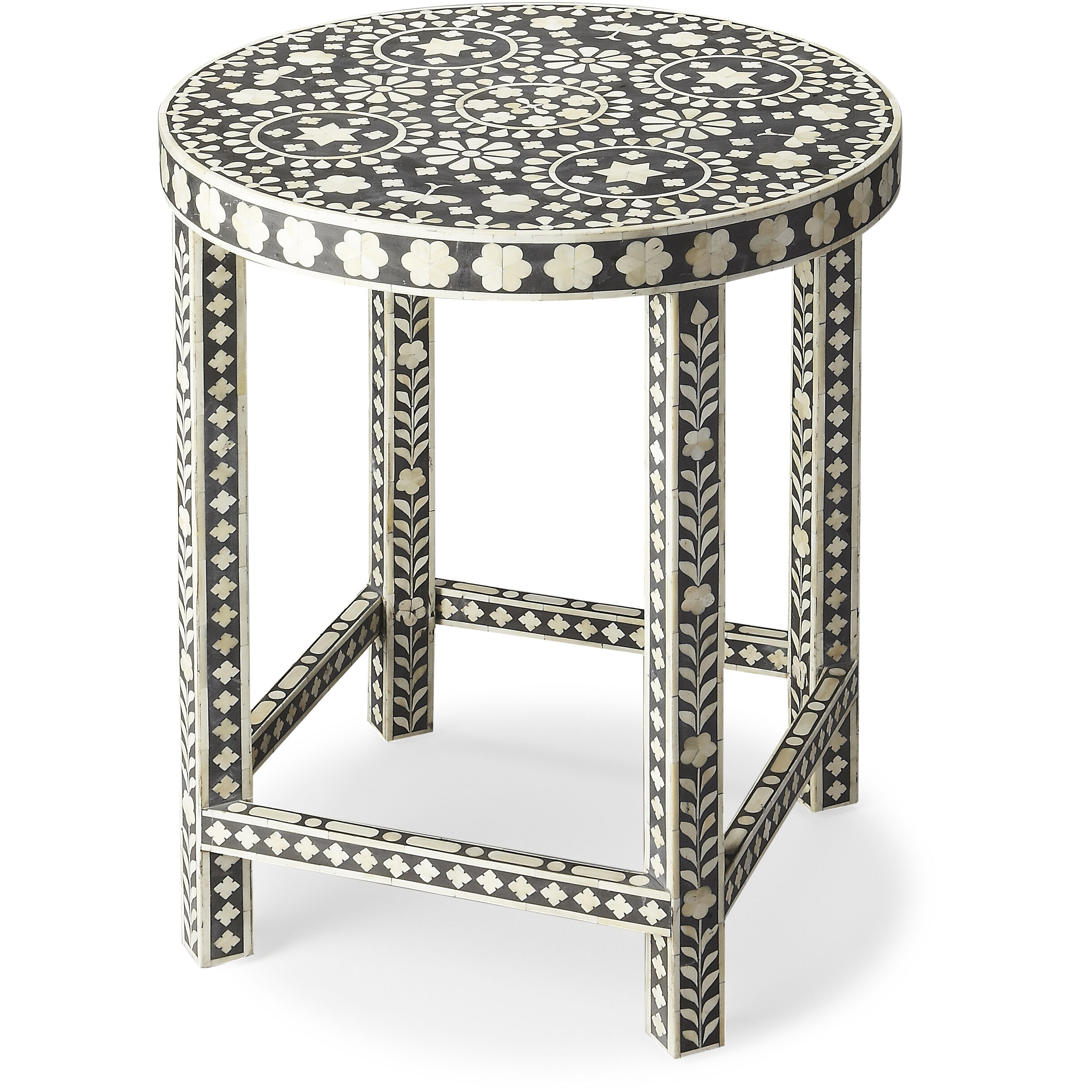 Bone Inlay Gillian Bone Inlay 30 X 24 inch Black Bone Inlay Accent