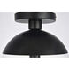 Eclipse 1 Light 10 inch Black Flush Mount Ceiling Light