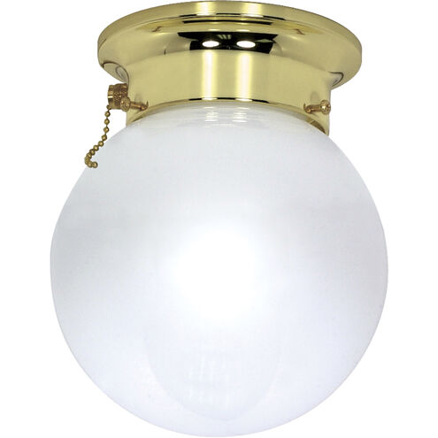 Brentwood 1 Light 6 inch Polished Brass Flush Mount Ceiling Light