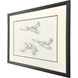 Mallard Duck Sketch Black and Beige and Gray Framed Art