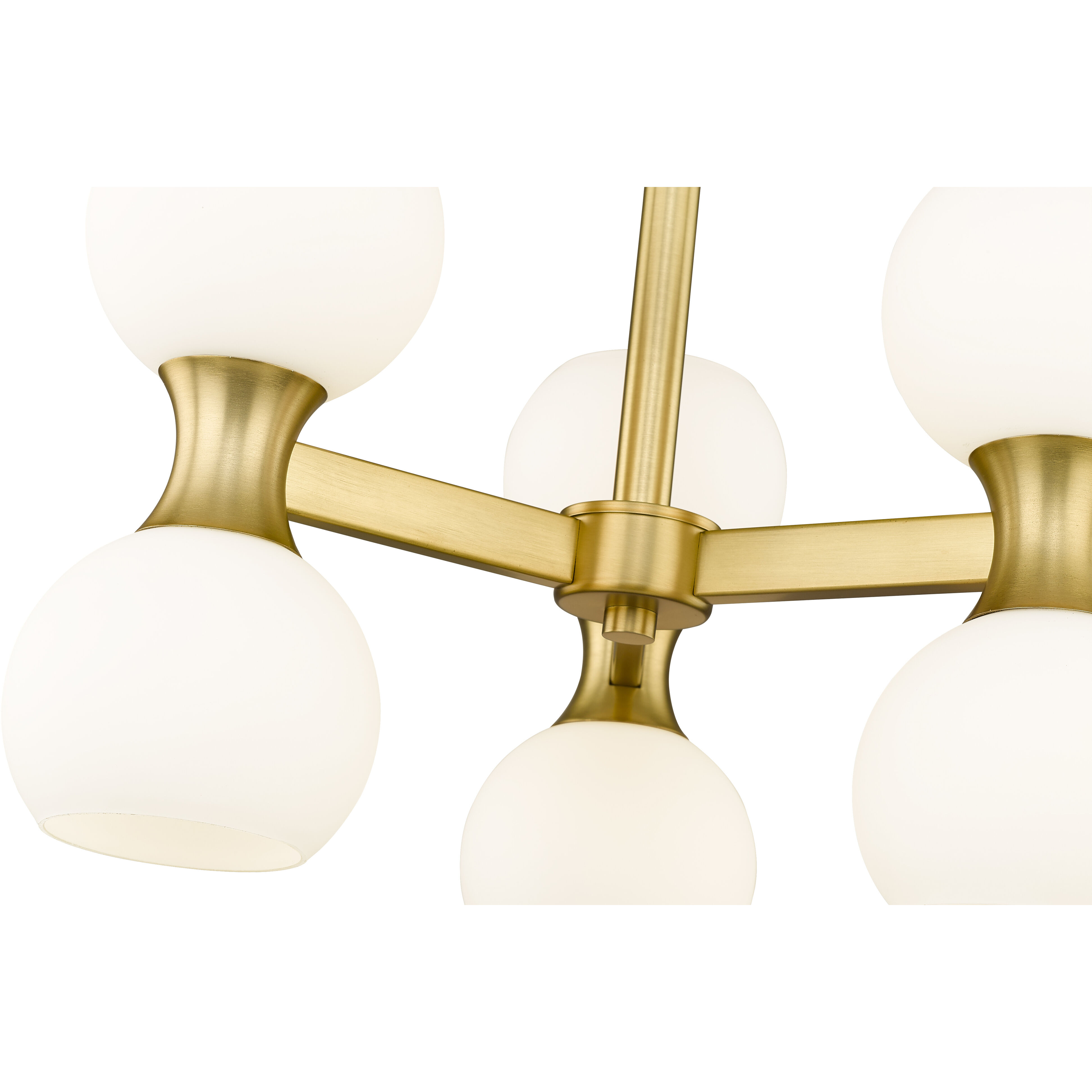 Artemis 6 Light 18 inch Modern Gold Semi Flush Mount Ceiling Light