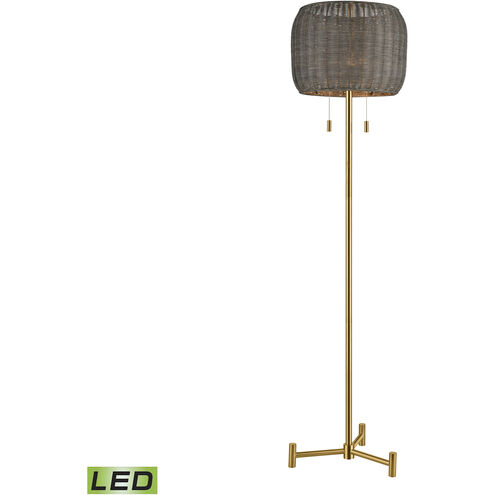 Bittar 61.5 inch 100.00 watt Aged Brass Floor Lamp Portable Light