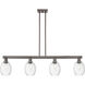 Preston Island Light Ceiling Light in Oil Rubbed Bronze, Clear Glass