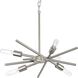 Astra 6 Light 23 inch Brushed Nickel Chandelier Ceiling Light, Design Series