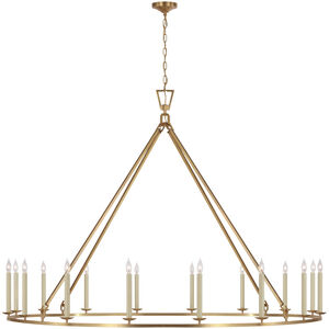 Chapman & Myers Darlana6 LED 73 inch Antique-Burnished Brass Single Ring Chandelier Ceiling Light, Grande