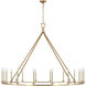 Chapman & Myers Darlana6 LED 73 inch Antique-Burnished Brass Single Ring Chandelier Ceiling Light, Grande