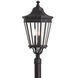 Cotswold Lane 3 Light 27.5 inch Black Outdoor Post Lantern, Large