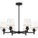 Summer Jazz 6 Light 28 inch Matte Black Chandelier Ceiling Light