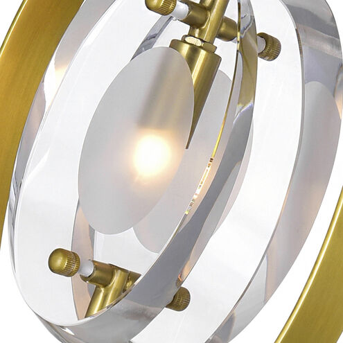 Iris 1 Light 4 inch Brass Down Mini Pendant Ceiling Light