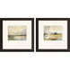 Silent Landscape Blue and Orange and White and Green Framed Art, Propac