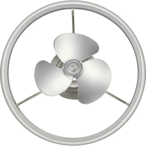 Burnett 20.94 inch Brushed Nickel with Silver Blades Outdoor Ceiling Fan
