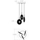 Meclisse LED 19 inch Satin Black Pendant Ceiling Light