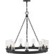 Open Air Sawyer LED 30 inch Black Outdoor Chandelier in 12V LED