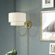 Manorwood 17.5 inch 60 watt Antique Brass Swing Arm Wall Lamp Wall Light