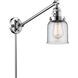 Small Bell 21 inch 3.50 watt Polished Chrome Swing Arm Wall Light, Franklin Restoration