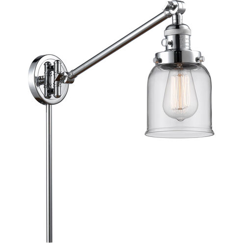 Small Bell 21 inch 3.50 watt Polished Chrome Swing Arm Wall Light, Franklin Restoration