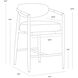 Marita 35 inch Louis Cream Outdoor Counter Stool