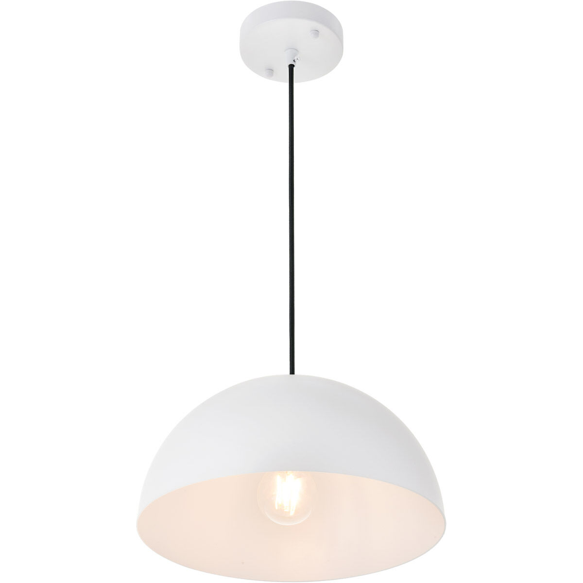 Forte 1 Light 12 inch White Pendant Ceiling Light
